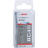 Bosch HSS-Spiralbohrer PointTeQ Hex, Ø 3mm 10 Stück, Arbeitslänge 33mm