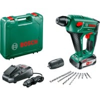 Bosch Heimwerken & Garten Akku-Bohrhammer Uneo Maxx, 18Volt grün/schwarz, Li-Ion-Akku 2,5Ah, im Koffer, POWER FOR ALL ALLIANCE