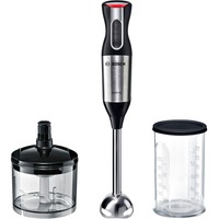 Bosch Home Stabmixer ErgoMixx Style MS6CM6120 edelstahl/schwarz, 1.000 Watt, mit Zerkleinerer