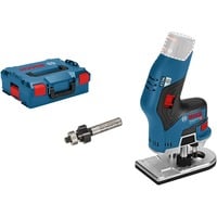 Bosch Professional Akku-Kantenfräse GKF 12V-8 Professional solo, 12Volt, Oberfräse blau/schwarz, ohne Akku und Ladegerät, in L-BOXX