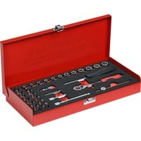 GEDORE Red Steckschlüssel-Satz 1/4", 32-teilig rot, mit Umschalt-Knarre, SW 4mm - 13mm