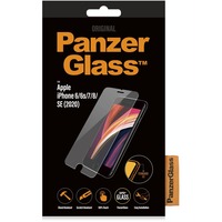 PanzerGlass Displayschutz, Schutzfolie transparent/schwarz, iPhone SE (3./2.Generation), iPhone 8/7, iPhone 6S/6