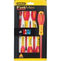 Stanley Schraubendreher-Set FATMAX, 6-teilig rot/gelb, isoliert, inkl. Spannungsprüfer
