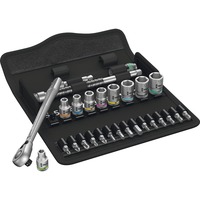 Wera Zyklop Metal-Knarrensatz 8100 SA 8, Werkzeug-Set 28-teilig, mit Umschaltknarre, 1/4"