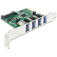 DeLOCK PCI Express Karte > 4 x extern USB 3.0, Schnittstellenkarte