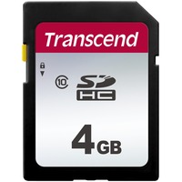 Transcend 300S 4 GB, Speicherkarte schwarz, Class 10
