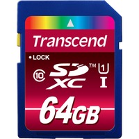 Transcend Secure Digital SDXC UHS-I 64 GB, Speicherkarte blau, UHS-I U1, Class 10