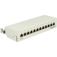 DeLOCK Patchpanel 12P Port Cat.6 grau