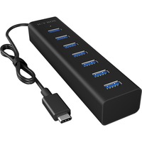 ICY BOX IB-HUB1700-C3 , USB-Hub schwarz