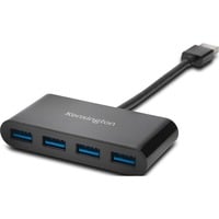 Kensington USB 3.0 4-Port Hub, USB-Hub schwarz, 4x USB 3.0 Typ-A