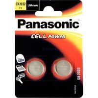 Panasonic Lithium Knopfzelle CR-2032L/2BP, Batterie silber, 2 Stück