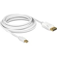 DeLOCK Kabel mini DisplayPort > DisplayPort, Adapter weiß, 3 Meter