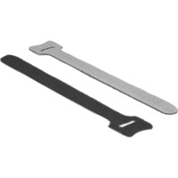 DeLOCK Klett-Kabelbinder 150mm x 12mm schwarz, 10 Stück