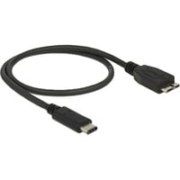 DeLOCK USB 3.2 Gen 2 Kabel, USB-C Stecker > Micro-USB Stecker schwarz, 0,5 Meter