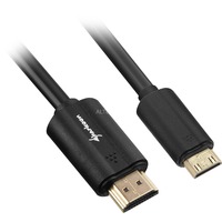 Sharkoon Adapterkabel HDMI Stecker > mini HDMI Stecker schwarz, 2 Meter, HDMI 2.0 4K