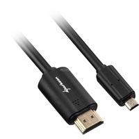 Sharkoon Kabel HDMI Stecker > micro HDMI Stecker schwarz, 1 Meter, HDMI 2.0 4K