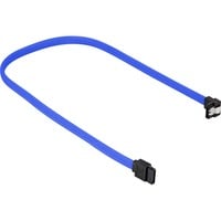 Sharkoon Sata III Kabel 90° sleeve blau, 45 cm