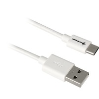 Sharkoon USB 2.0 Kabel, USB-A Stecker > USB-C Stecker weiß, 1,5 Meter