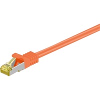 goobay Patchkabel RJ-45 SFTP, mit Cat 7 Rohkabel orange, 15 Meter, halogenfrei, 500 MHz