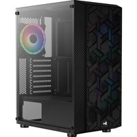 Aerocool Hive ARGB v1, Tower-Gehäuse schwarz, Tempered Glass