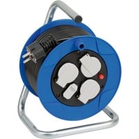 Brennenstuhl Garant Kompakt Indoor-Kabeltrommel, 3-fach  blau/schwarz, 15 Meter, 2x USB