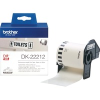 Brother Endlos-Etikett (Film) DK-22212, Schriftband 62 mm, weiß