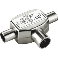 Koaxial-Verteiler 2x Stecker auf Kupplung, Kabel