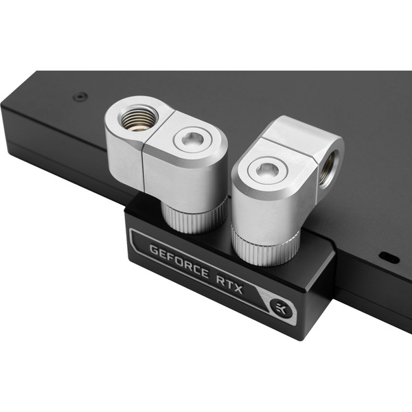 EKWB EK-Quantum Torque Double Rotary Offset 21- Satin Titanium, Verbindung titan