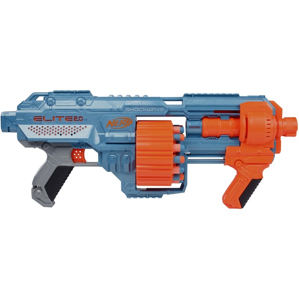 Hasbro Nerf Elite 2.0 Shockwave RD-15, Nerf Gun hellblau/orange