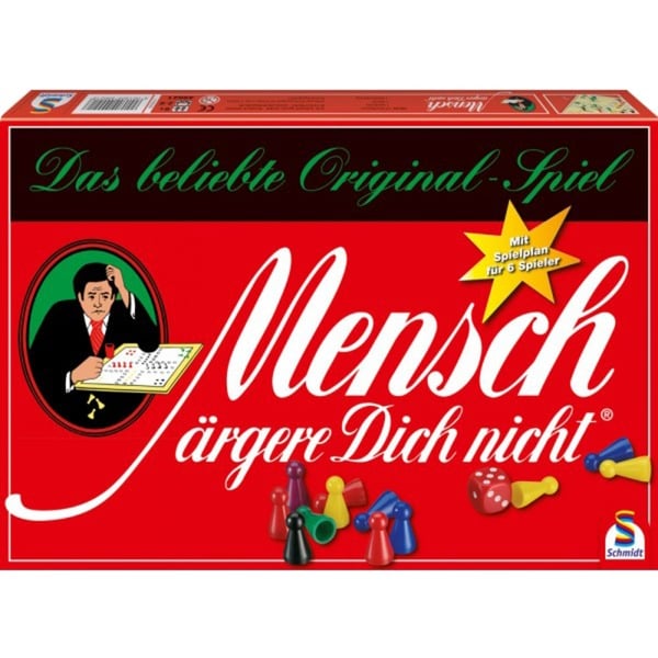 Schmidt Spiele 49439 - Mensch ärgere Dich Nicht In Lattina, Linea Classica Con Statuette In Legno XL