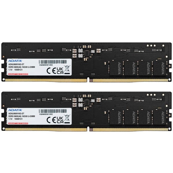 メモリー ADATA DDR5 5600 16GB x 2(32GB) ADATA DIMM 32 GB DDR5-5600 (2x 16 GB) Dual-Kit, Arbeitsspeicher