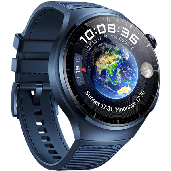 Pro Watch aus 4 Huawei blau, Smartwatch Armband: Fluorelastomer (Medes-L19W) blau, bu,
