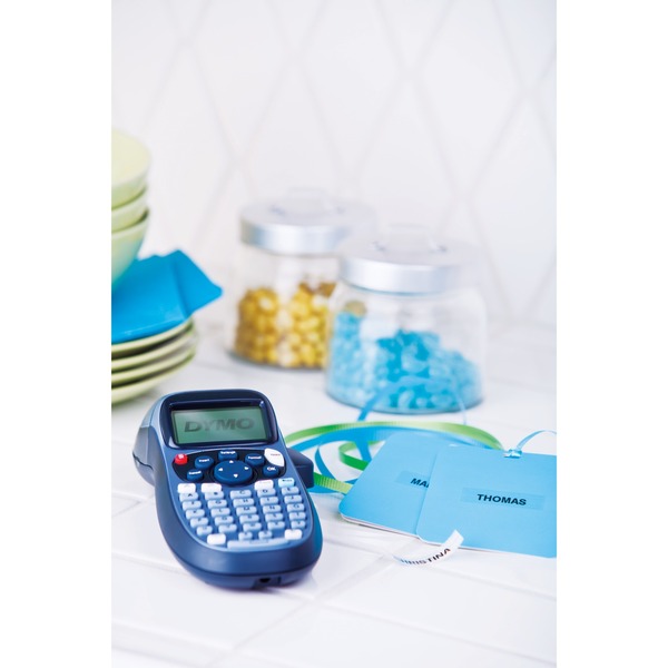 Dymo LetraTag LT-100H, Beschriftungsgerät blau/schwarz, mit ABC-Tastatur, S0883990