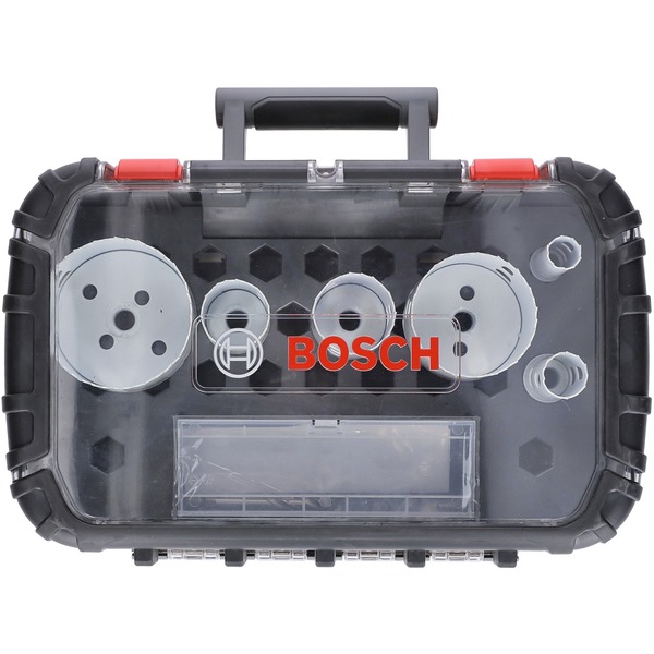 Bosch Professional Lochsägen-Set Progressor for Wood & Metal, Ø 19- 83mm,  9-teilig mit Power Change Adapter, Koffer