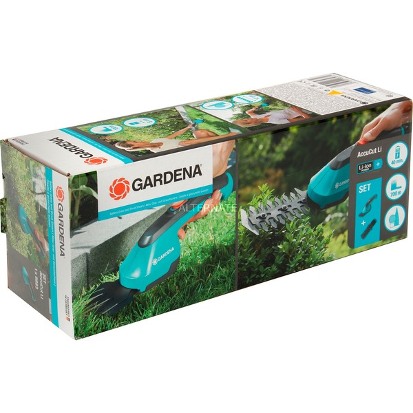 GARDENA AkkuGrasschere AccuCut Li, 3,6Volt, Set mit Strauchmesser