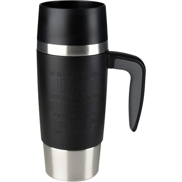 Emsa TRAVEL MUG Classic Handle Thermobecher 0,36 Liter schwarz