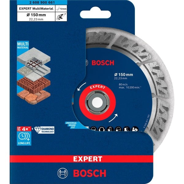 Bosch Professional Diamanttrennscheibe Expert MultiMaterial, Ø 150mm Bohrung  22,23mm
