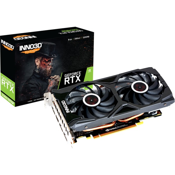 INNO3D  GeForce RTX 2060 SUPER TWIN X2 OC, Grafikkarte schwarz, 3x DisplayPort, 1x HDMI