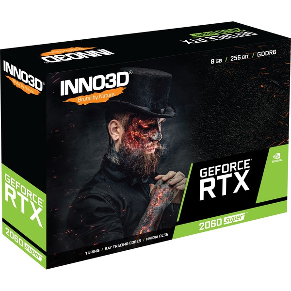 INNO3D  GeForce RTX 2060 SUPER TWIN X2 OC, Grafikkarte schwarz, 3x DisplayPort, 1x HDMI