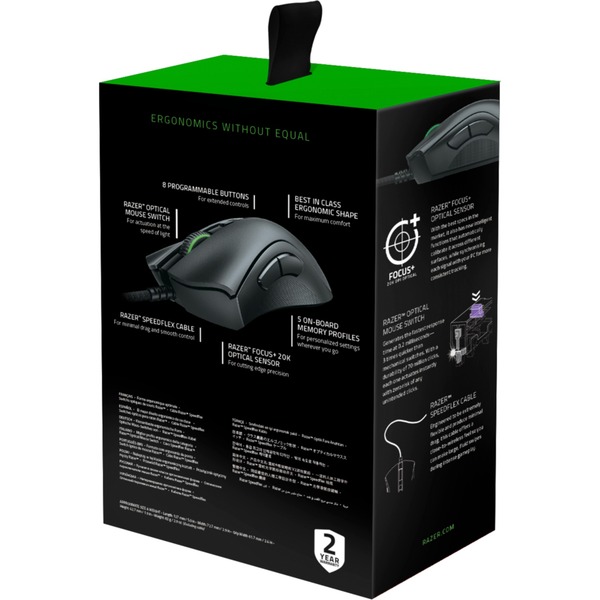 Razer DeathAdder V2, Gaming-Maus schwarz
