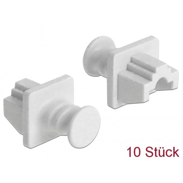 DeLOCK USB-C Staubschutz Weiß – 10 Stück, Schutzstopfen Für USB Type-C Anschlüsse