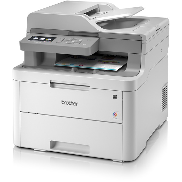 Brother DCP-L3550CDW, Multifunktionsdrucker grau/anthrazit, USB, LAN, WLAN, Scan, Kopie