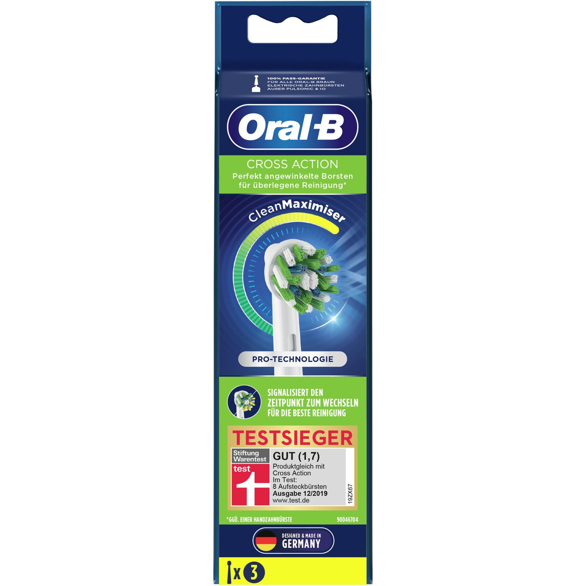 Image of Alternate - Oral-B CrossAction mit CleanMaximiser 3er, Aufsteckbürste online einkaufen bei Alternate