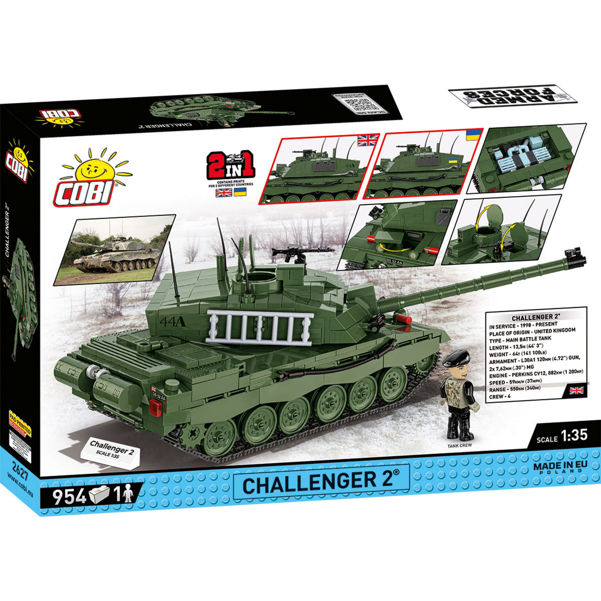 COBI Challenger 2, Konstruktionsspielzeug Maßstab 1:35