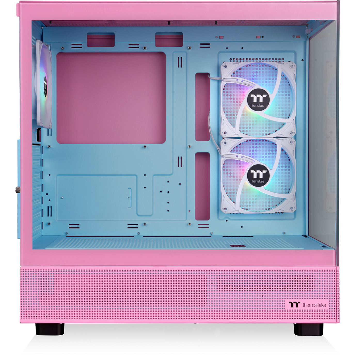 Thermaltake View 270 Plus TG ARGB , Tower-Gehäuse rosa, Tempered Glass x 2