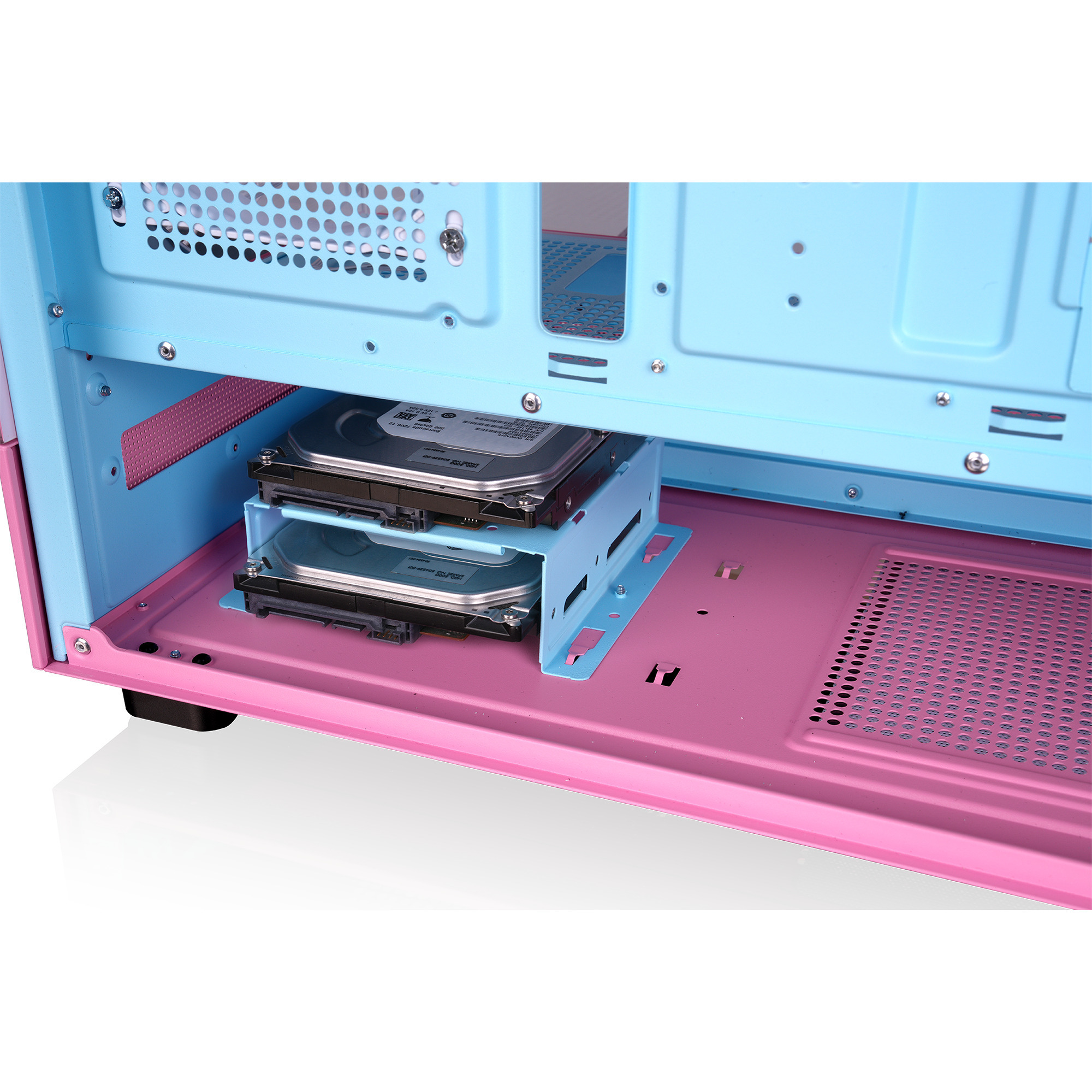 Thermaltake View 270 Plus TG ARGB , Tower-Gehäuse rosa, Tempered Glass x 2