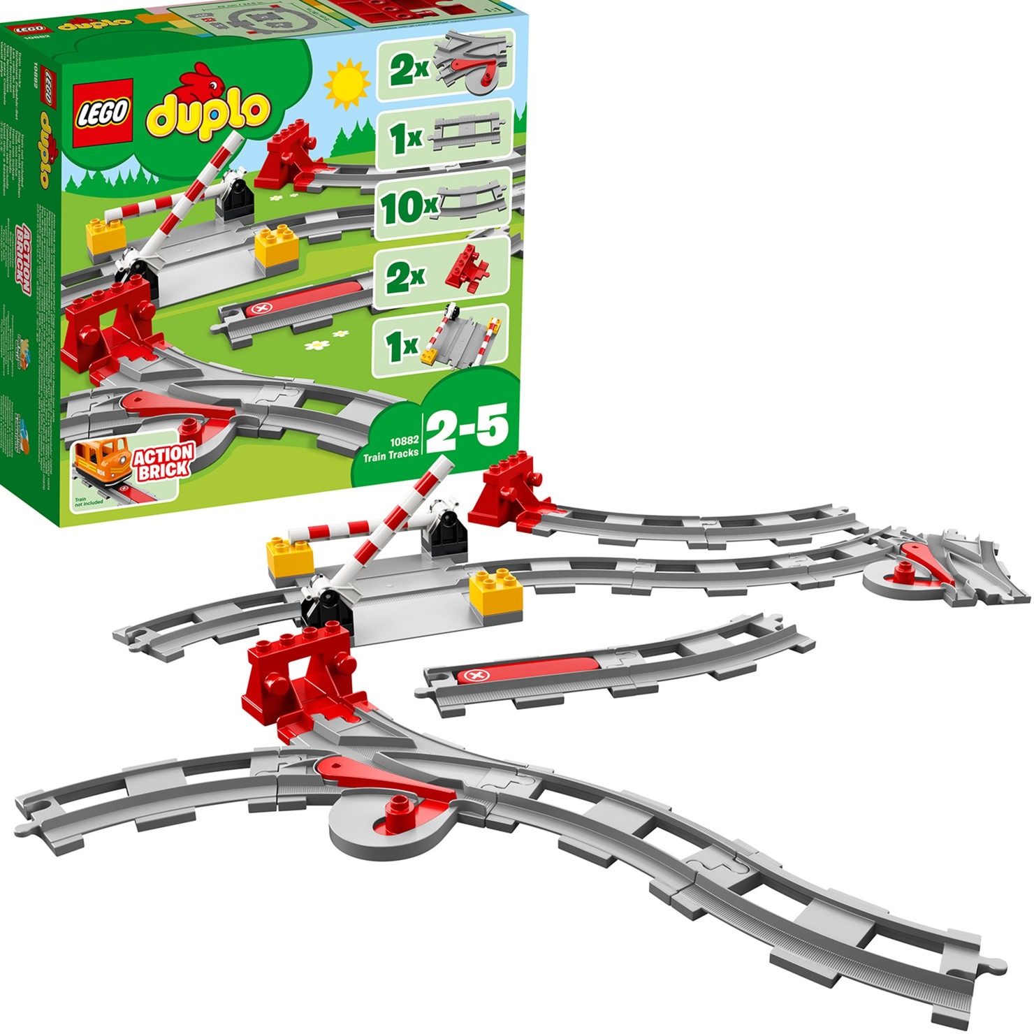 Image of Alternate - 10882 DUPLO Eisenbahn Schienen, Konstruktionsspielzeug online einkaufen bei Alternate