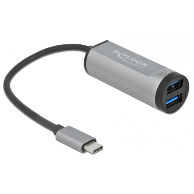Image of Alternate - 2 Port USB 3.2 Gen 1 Hub mit USB Type-C Anschluss und SD + Micro SD Slot, USB-Hub online einkaufen bei Alternate