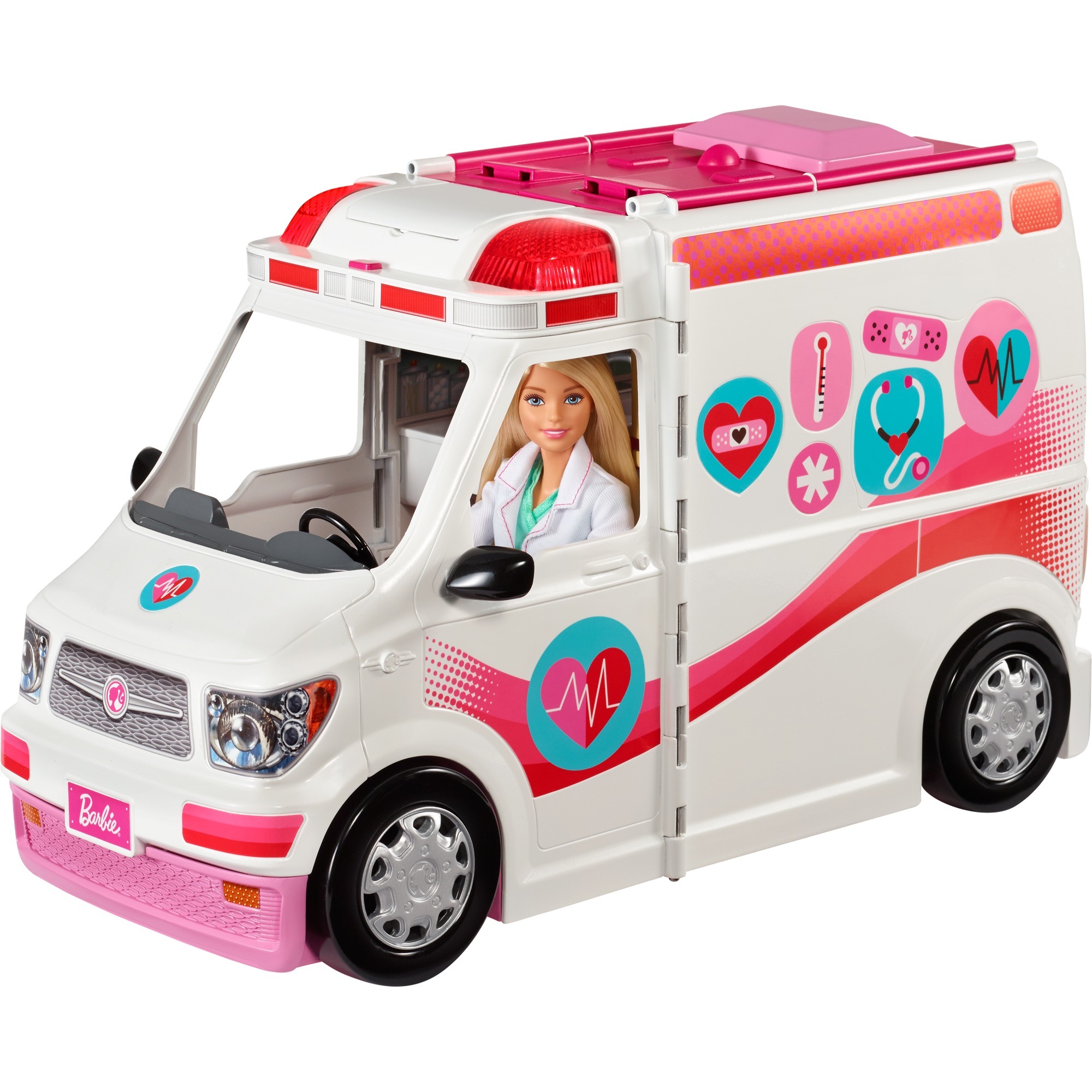 Image of Alternate - Barbie 2-in-1 Krankenwagen Spielset (mit Licht & Geräuschen), Spielfahrzeug online einkaufen bei Alternate