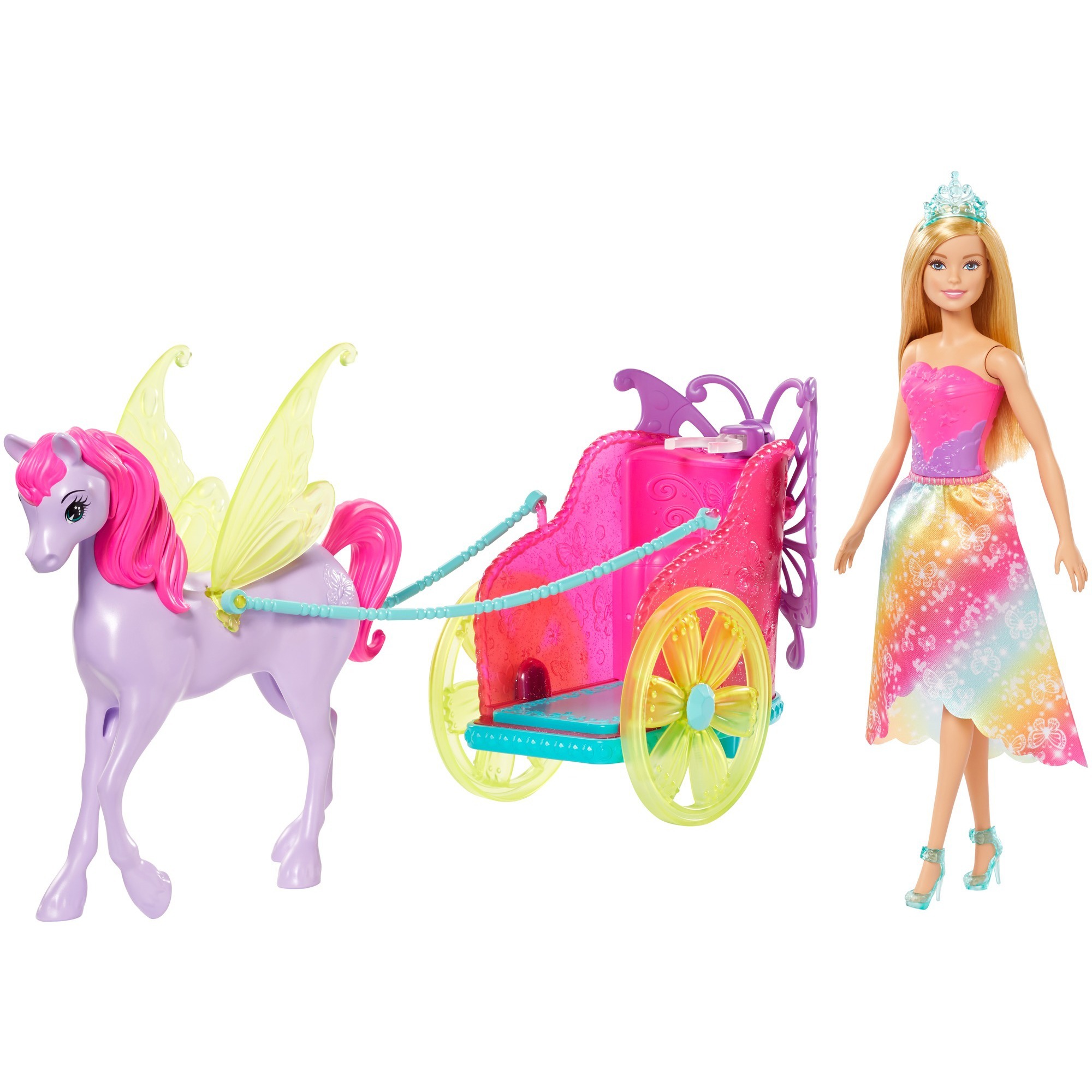 Image of Alternate - Barbie Dreamtopia Prinzessin Puppe, Pegasus und Kutsche online einkaufen bei Alternate